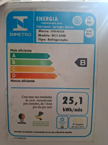 Ar condicionado 12000 btus seminovo