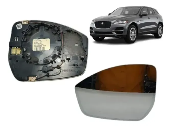 Lente Retrovisor Jaguar F-pace 2016 Fotocromático Esquerdo