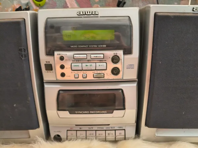 Micro system rádio antigo Aiwa japonês defeito