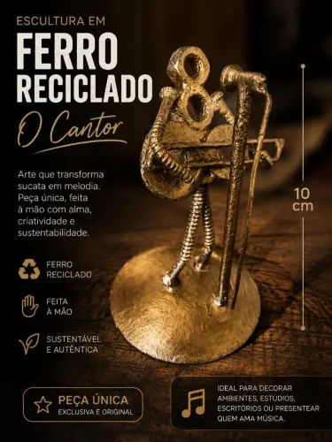 Escultura em Ferro Reciclado