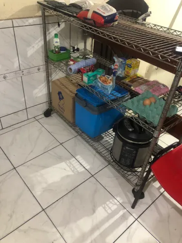 Estante de aço inox galvanizada - Ótimo para loja, comércio, casa, restaurante