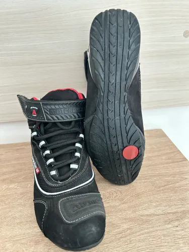 Tênis Pilotagem Moto Motociclista Atron Shoes De Couro