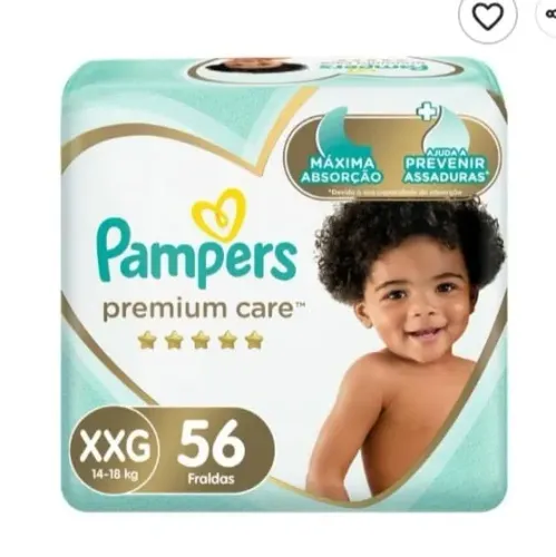 Fralda Pampers premium care xxg 56 unidades
