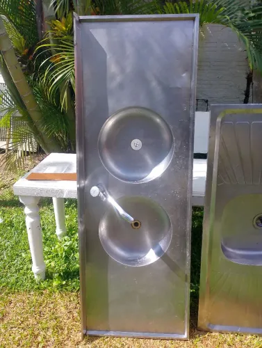 Pia inox cuba dupla