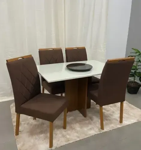Mesa de Jantar Los Angeles com 4 Cadeiras Bali FRETE GRATUITO