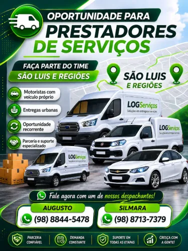OPORTUNIDADE PARA PRESTADORES DE SERVIÇO COM VEÍCULO PRÓPRIO