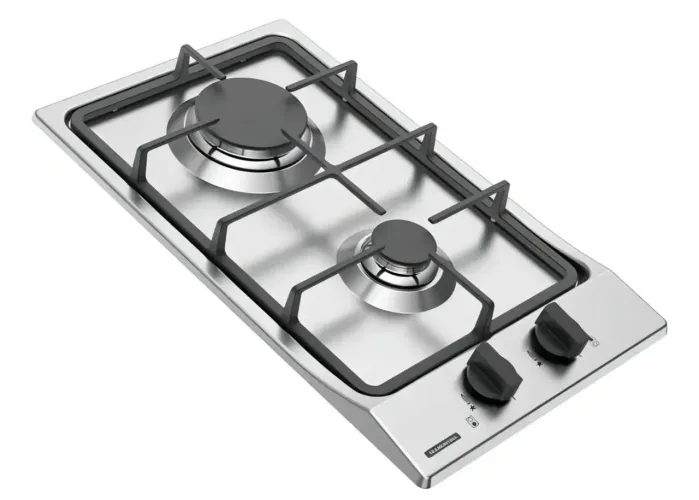Fogão cooktop com alimentação gás - Tramontina Dominó FF 2GX 30 cor inox - 2 queimadores