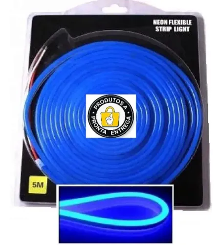FITAS LED NEON 5M DECORAÇÃO C/ FONTE 12W CORES VARIADAS 