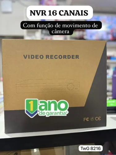 Gravador de Vídeo em Rede NVD 1516 Intelbras de 16 canais IP oferece suporte a resoluções
