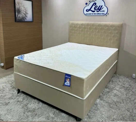 Cama box casal molas ensacadas pronta entrega