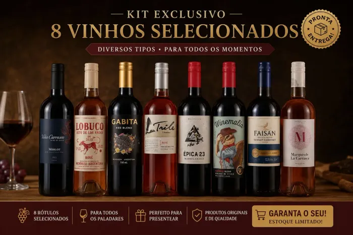 Kit Adega (9 Vinhos Importados)