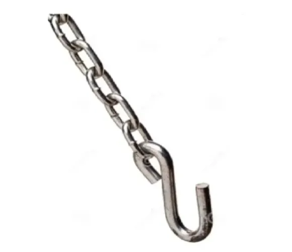 Corrente com Gancho S Fixo - 30cm p/ Polias Estação Musculação Fitness