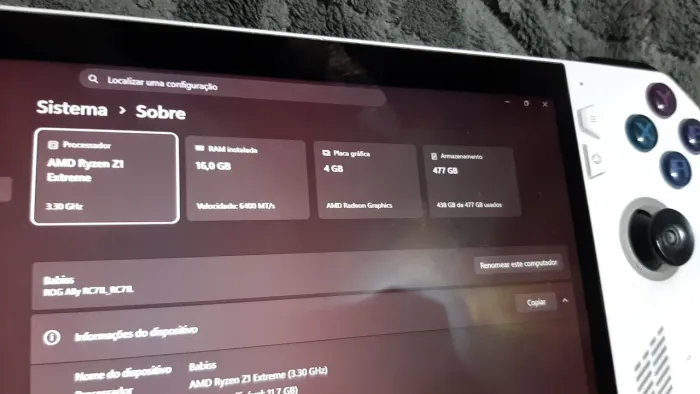 Rog ally em ótimo estado acompanha carregador é tudo mais