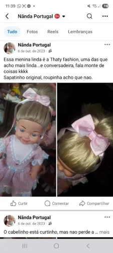 Boneca estrela Thaty fashion c choro