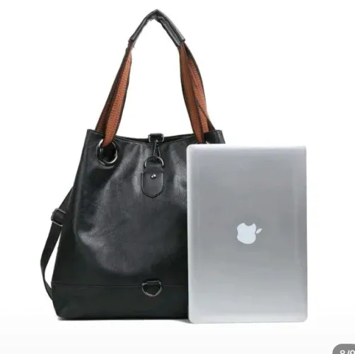 Bolsa ombro, grande capacidade couro PU prêmio.