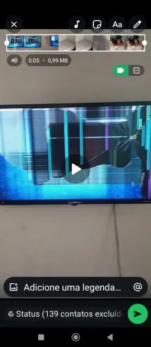 Smartv 32 polegadas com display queimado