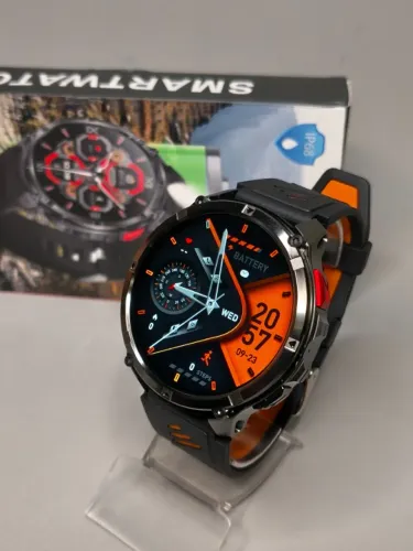 Relógio Smartwatch Á Prova D'água Esportivo Amoled Bussola Lanterna Monitor Cardíaco