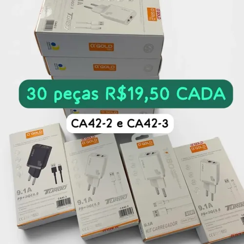 Carregador Turbo 40W | IPhone e Android | Preço especial acima de 30 peças 