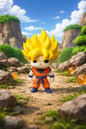Boneco Goku Super Sayajin (Estilo Funko)