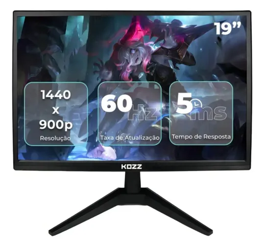 Monitor Gamer kozz 19 pol led va 60Hz 5ms HDMI VGA
