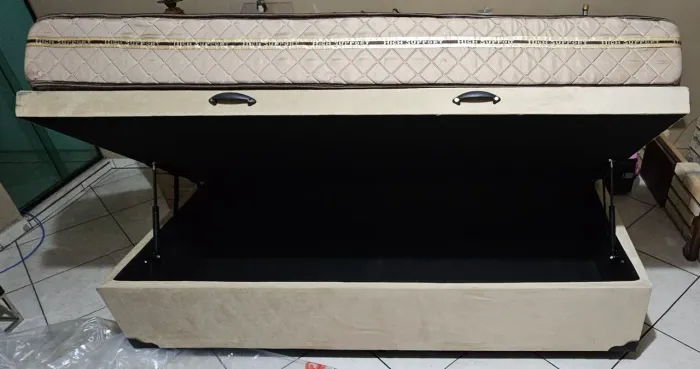 Cama solteiro + box bau