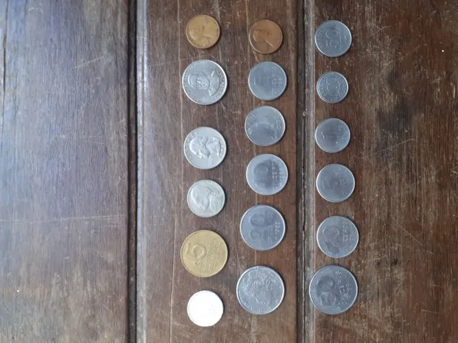 Coleção de moedas antigas
