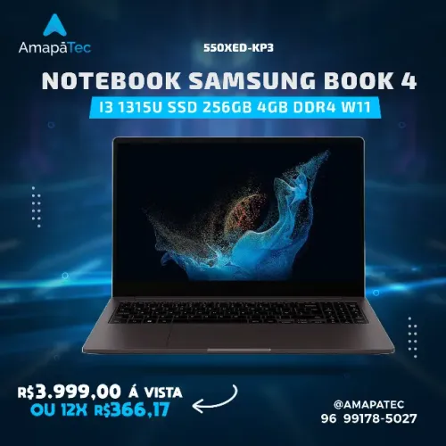 Notebook Samsung i3-1315U, Windows 11 8GB 256GB SSD