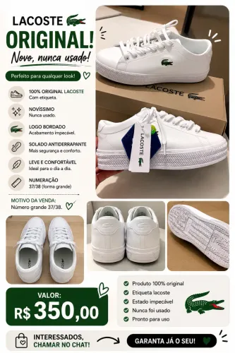 Tênis Lacoste original 