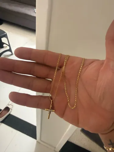correte de ouro 18K elo esteira