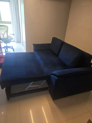 SOFA CAMA AZUL ROYAL