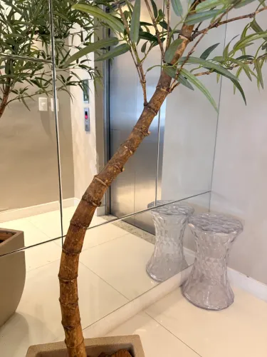 Bambu Mossô Artificial Grande com Vaso Decorativo