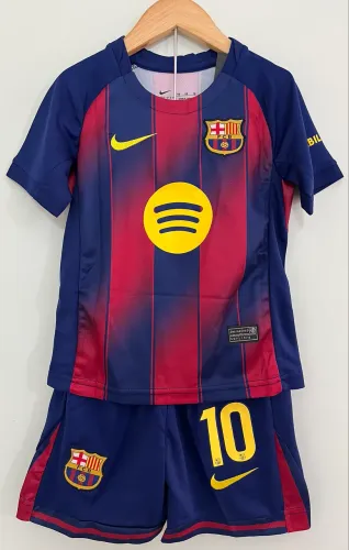 Conjunto Infantil Barcelona 2025/26 - #10 Lamine Yamal (Pronta Entrega)