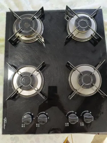 Cooktop Fischer 4 Bocas Vidro Temperado - Funcionando Perfeitamente