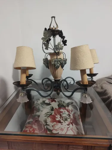  Lustre Estilo Provençal 4 Luzes