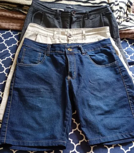 Bermuda jeans masculina Tam 38