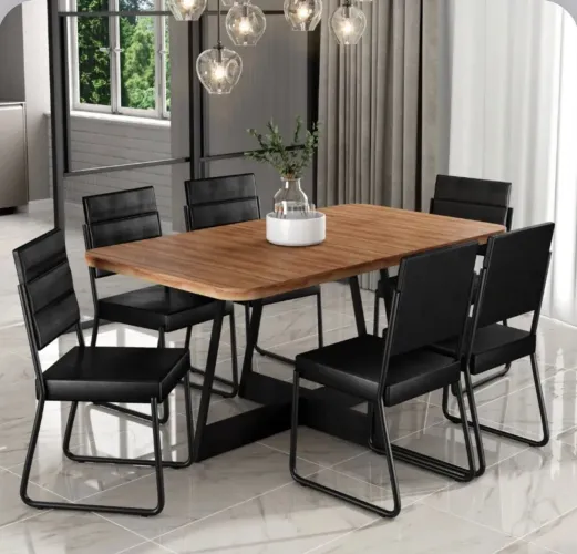 Mesa carraro com 6 cadeiras 