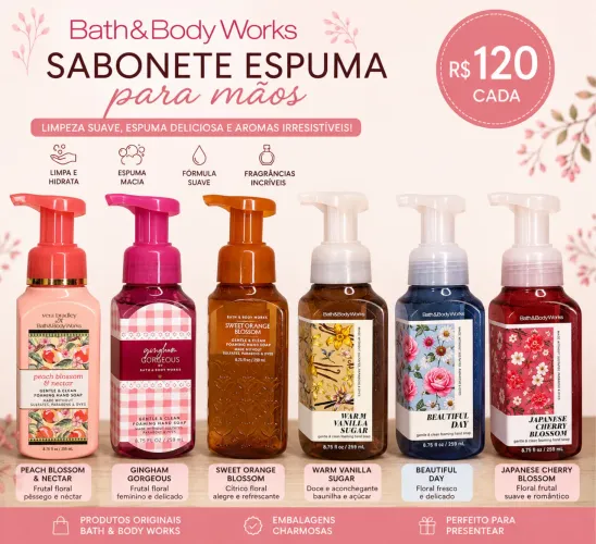 Sabonete espuma - Bath&Body Works