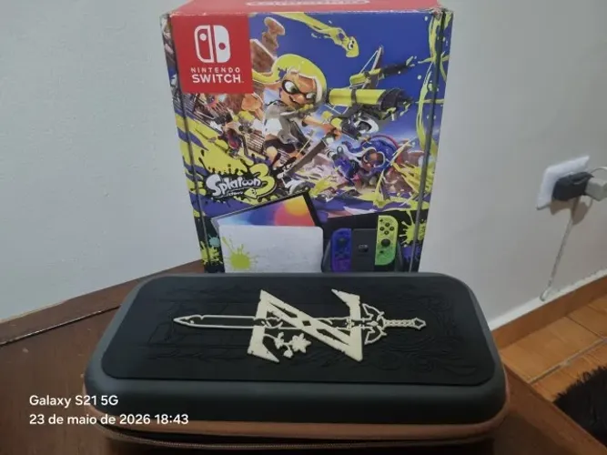Nintendo Switch Oled Edição Especial Desbloqueado Troco por PS5