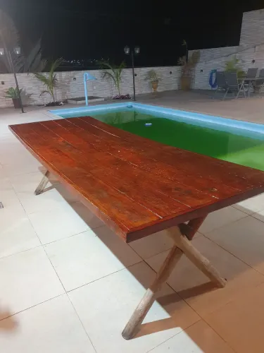 ,Mesa rústica 0,80m x 2.50m com bancos Juiz de Fora-MG