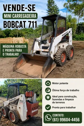 Mini Carregadeira (Skid Steer) Bobcat 711<br>?Modelo: Bobcat 711.