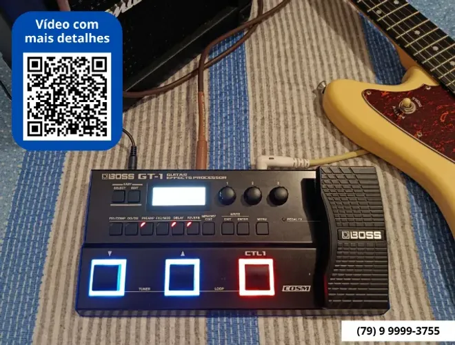 Pedaleira BOSS GT-1 para Guitarra - Estado de Nova | Timbre Profissional