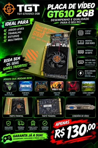 VENDO PLACA DE VÍDEO SEMI NOVA