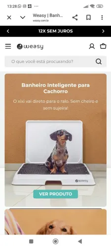Banheiro inteligente para cachorros Weasy