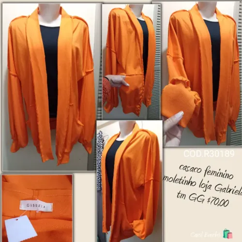 Casaco feminino Moletinho loja Gabriela
