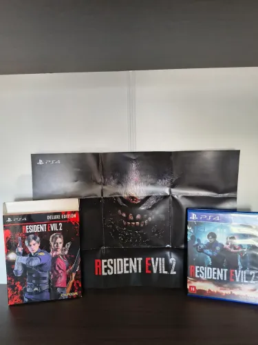 Jogo Resident EVIL 2 REMAKE para PS4 Mídia Física e acompanha caixa de Papelão e Pôster