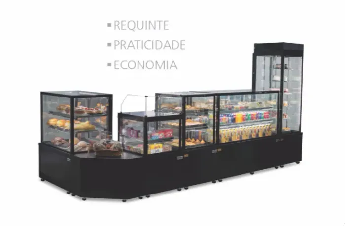 aln Vitrine completa Refrigerada, Quente e Neutra