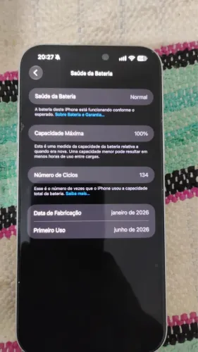 iPhone 17 Pro Max 256GB Branco - Bateria 100% - Com Nota Fiscal (Impecável!)