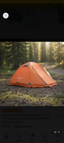 Barraca de camping Joyfox J-705 impermeável - 4 pessoas