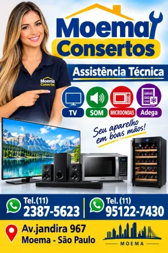 Consertos de TV - ADEGA- MICROONDAS- FORNO - Tel.(11) 2387-5623 - Moema