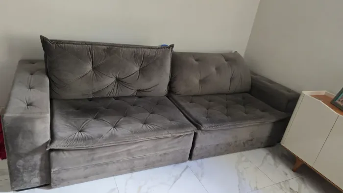 Sofá Retrátil e Reclinável 5 Lugares Gigante | Muito Confortável | Excelente Estado